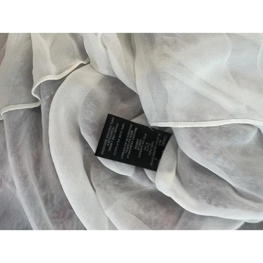 $1490 Isabel Marant Silk Ruffle Mini Aqua Dress Size 38(6) - Picture 6 of 11